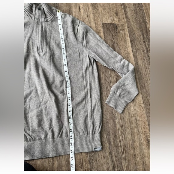 Eddie Bauer Men's Sweater Size Medium Brown Long Sleeve 1/4 Zip Pullover Sweater - Picture 5 of 9